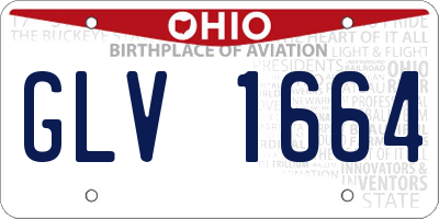 OH license plate GLV1664
