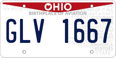 OH license plate GLV1667