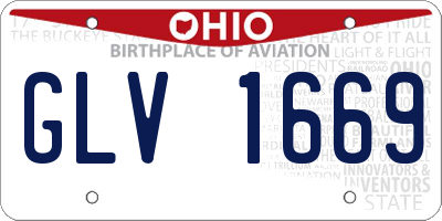 OH license plate GLV1669