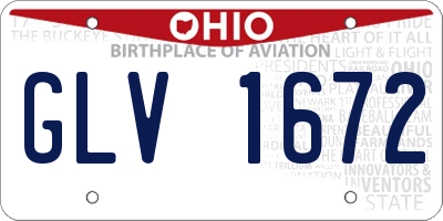 OH license plate GLV1672