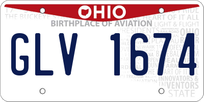 OH license plate GLV1674