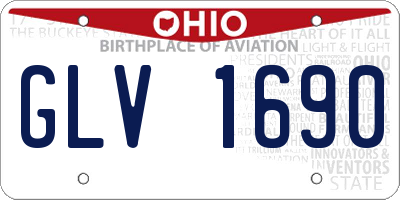 OH license plate GLV1690