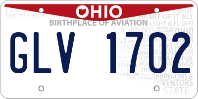 OH license plate GLV1702