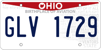 OH license plate GLV1729