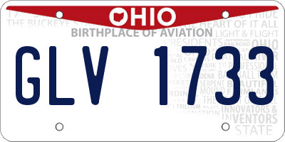 OH license plate GLV1733
