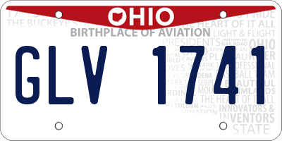 OH license plate GLV1741