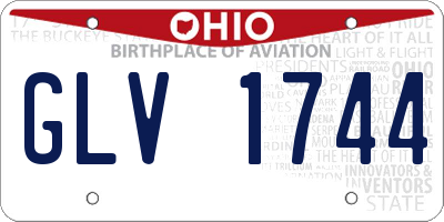 OH license plate GLV1744