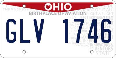 OH license plate GLV1746
