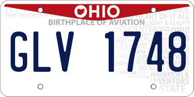 OH license plate GLV1748