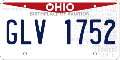 OH license plate GLV1752