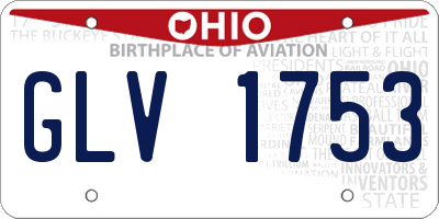 OH license plate GLV1753