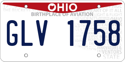 OH license plate GLV1758