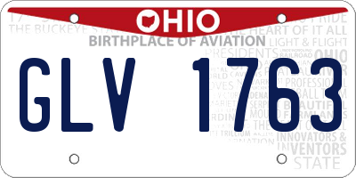 OH license plate GLV1763