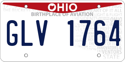 OH license plate GLV1764