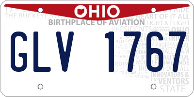OH license plate GLV1767
