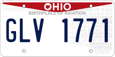 OH license plate GLV1771