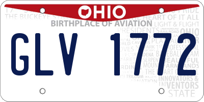 OH license plate GLV1772