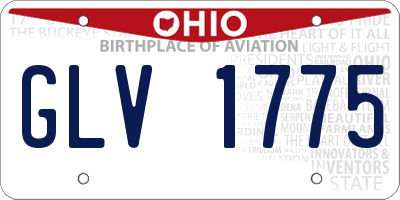 OH license plate GLV1775