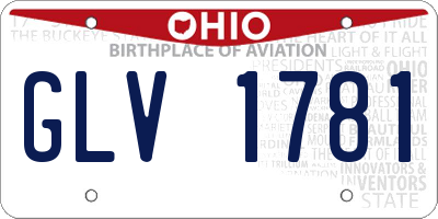 OH license plate GLV1781