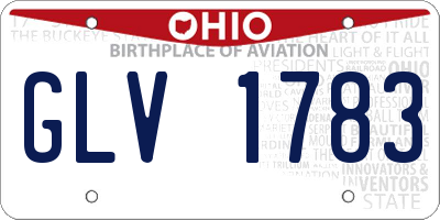 OH license plate GLV1783