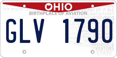 OH license plate GLV1790