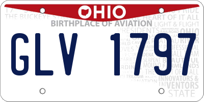 OH license plate GLV1797