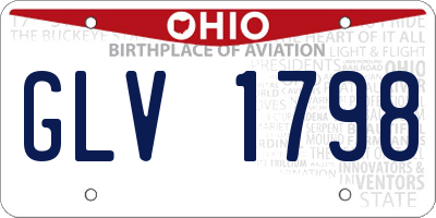 OH license plate GLV1798