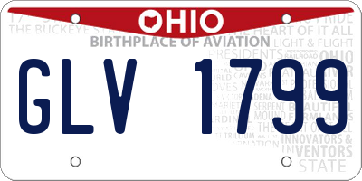 OH license plate GLV1799
