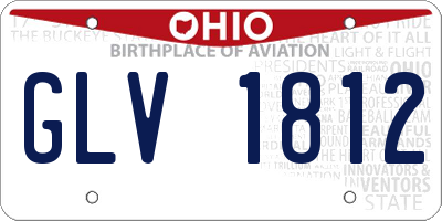 OH license plate GLV1812