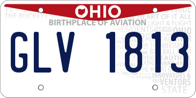 OH license plate GLV1813