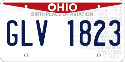 OH license plate GLV1823