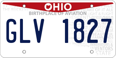 OH license plate GLV1827