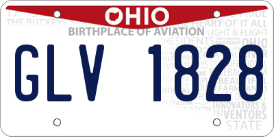 OH license plate GLV1828
