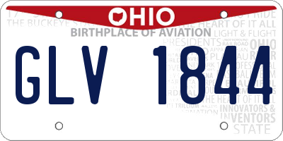 OH license plate GLV1844