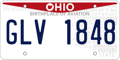 OH license plate GLV1848