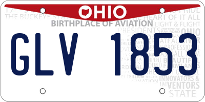 OH license plate GLV1853