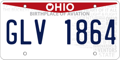 OH license plate GLV1864