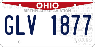 OH license plate GLV1877