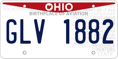 OH license plate GLV1882
