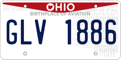 OH license plate GLV1886