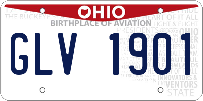 OH license plate GLV1901