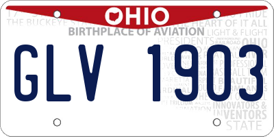 OH license plate GLV1903