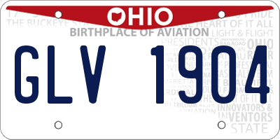 OH license plate GLV1904