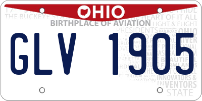OH license plate GLV1905