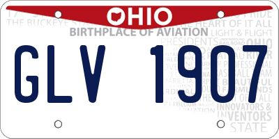 OH license plate GLV1907