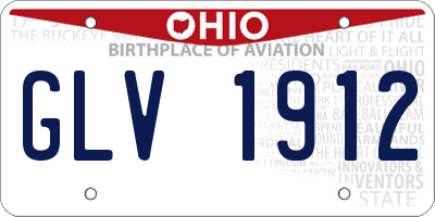 OH license plate GLV1912