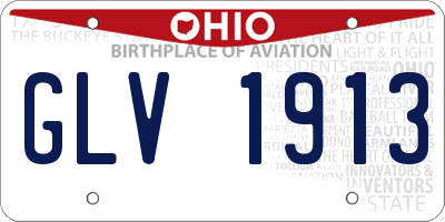 OH license plate GLV1913