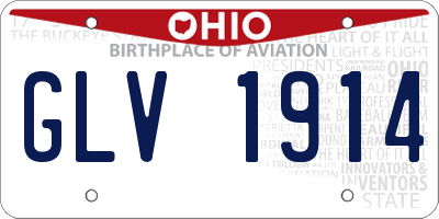OH license plate GLV1914