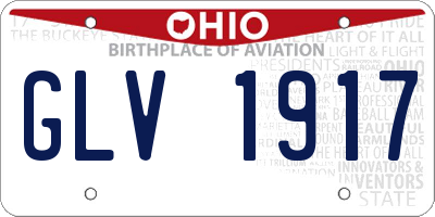 OH license plate GLV1917
