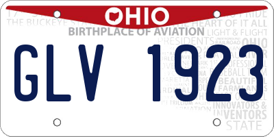 OH license plate GLV1923
